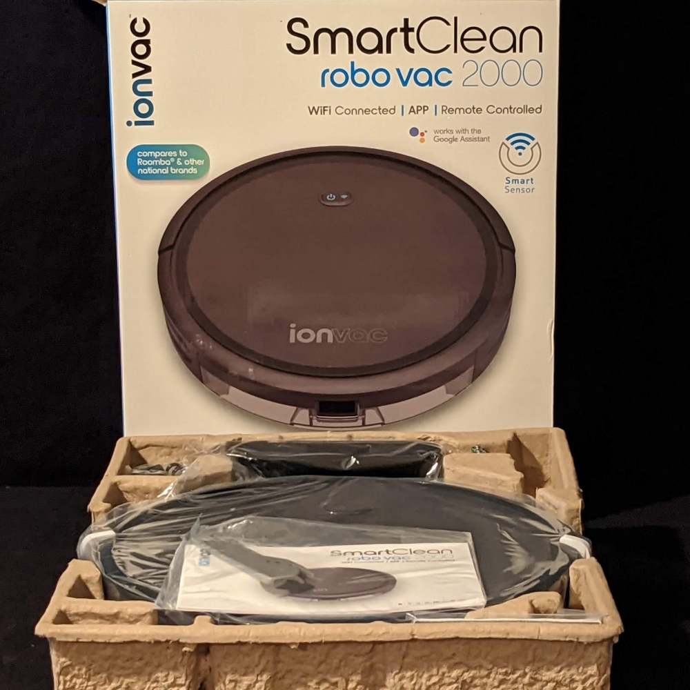 IonVac Robot Vacuum, Powerful (2000Pa Suction) Google/Alexa WiFi Connected